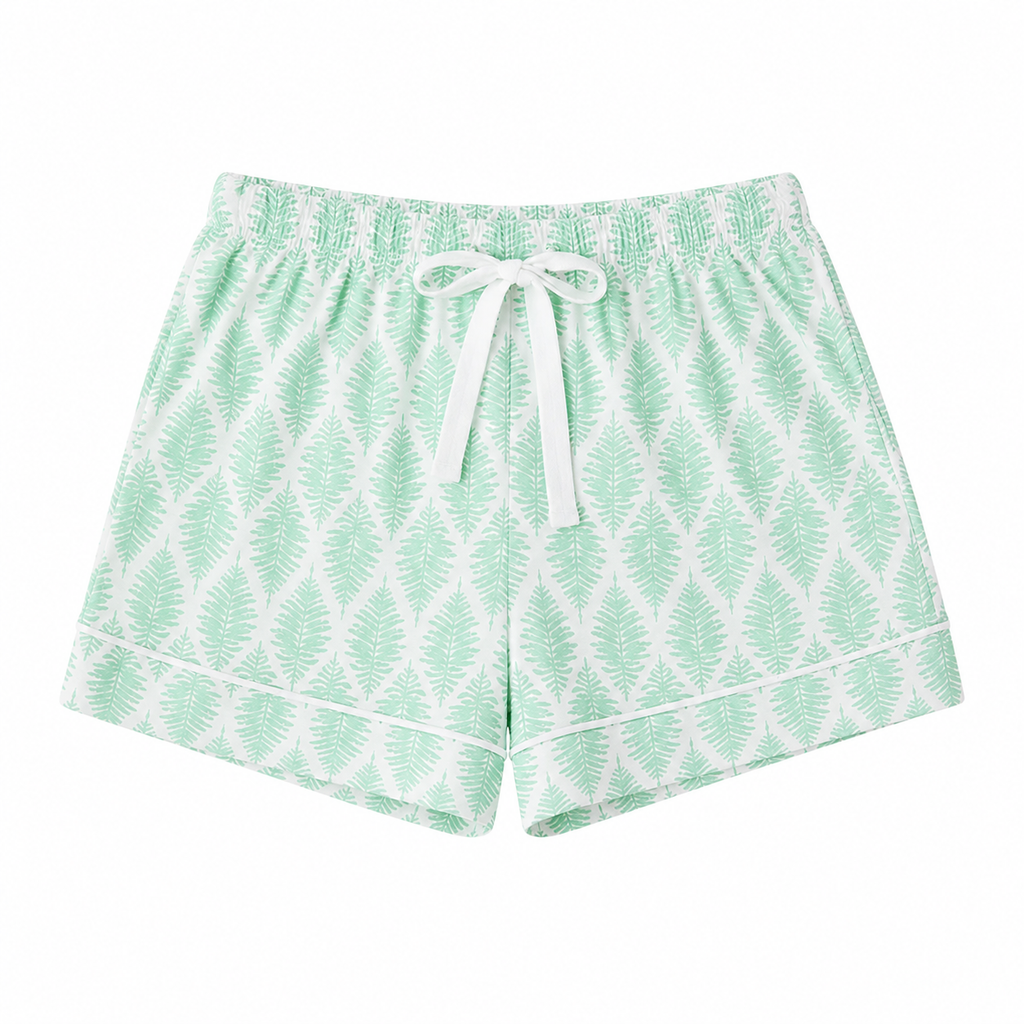 Pijama Feminino Americano Curto Folhas