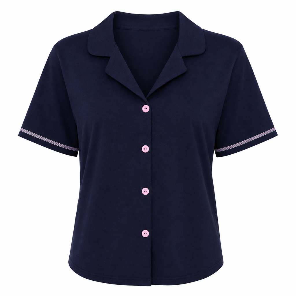 Pijama Americano Feminino Curto All Marinho