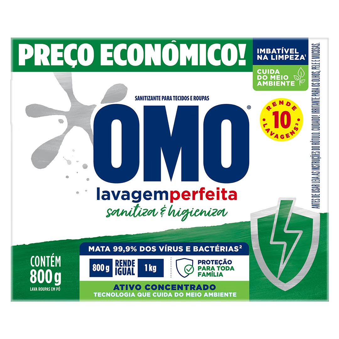Sanitizante OMO Lavagem Perfeita Sanitiza & Higieniza 800g